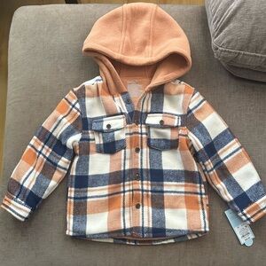 Cat & Jack Orange and Blue Plaid Jacket